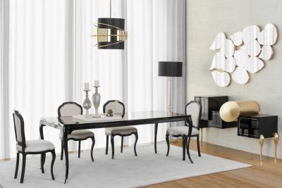  Greenapple Art Deco Enlace Pendant Chandelier Black Brass Handmade in Portugal Greenapple