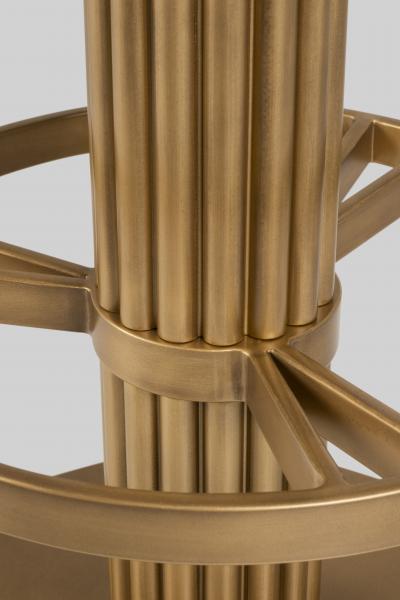  Greenapple Art Deco Flute Bar Stool Emerald Leather Handmade in Portugal by Greenapple