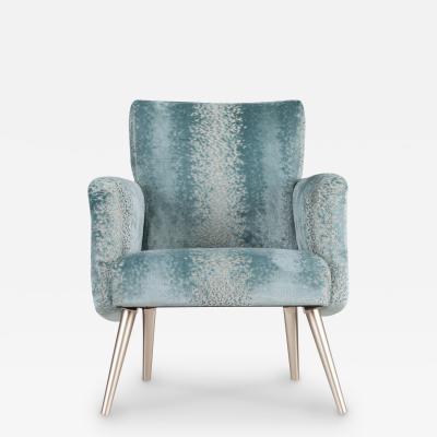 Greenapple Art Deco Leo Armchair Lounge Chair Jacquard Velvet Handmade Portugal Greenapple