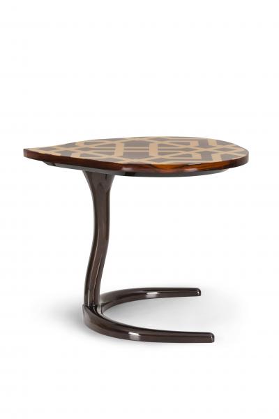  Greenapple Art Deco Marquetry Infinity Side Table Beech Handmade in Portugal by Greenapple