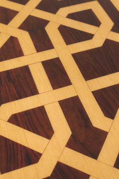  Greenapple Art Deco Marquetry Infinity Side Table Beech Handmade in Portugal by Greenapple