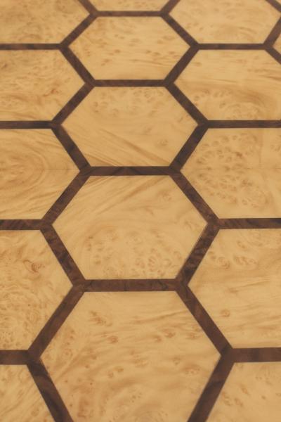  Greenapple Art Deco Marquetry Infinity Side Table Beech Handmade in Portugal by Greenapple