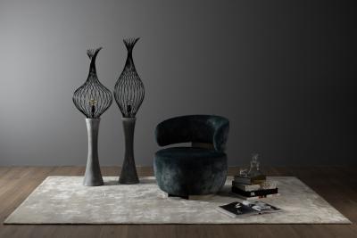  Greenapple Art Deco Monforte Floor Lamp Grey Black Handmade in Portugal by Greenapple