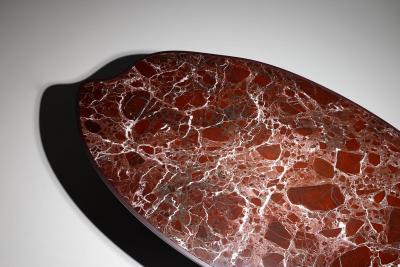 Greenapple Cerdeira Marble Dining Table Rosso Levanto Marble Handmade by Greenapple