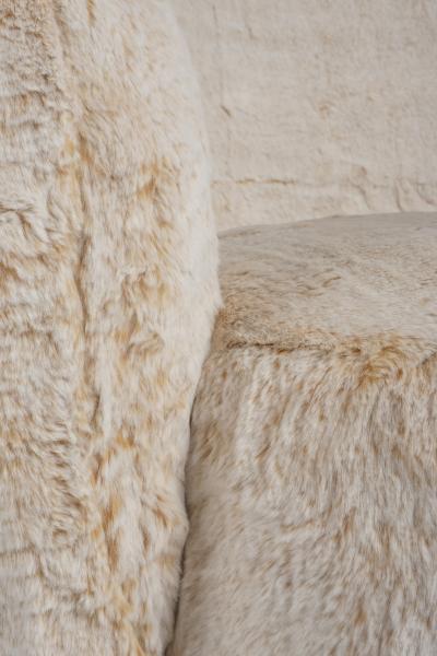 Greenapple Greenapple Armchair Grass Armchair Light Orange Faux Fur Handmade in Portugal