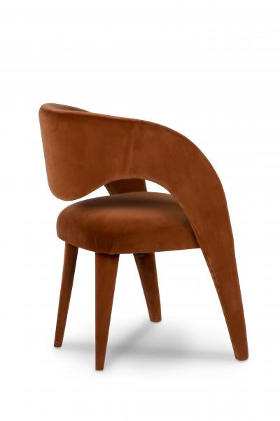  Greenapple Greenapple Chair Laurence Chair Orange Brulee Velvet Handmade in Portugal