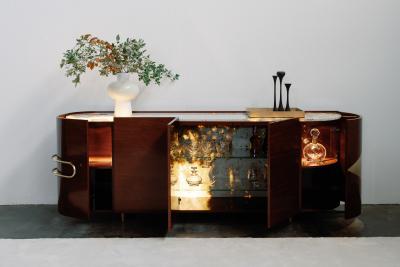  Greenapple Greenapple Sideboard Olival Whiskey Bar Reddish Brown Handmade in Portugal