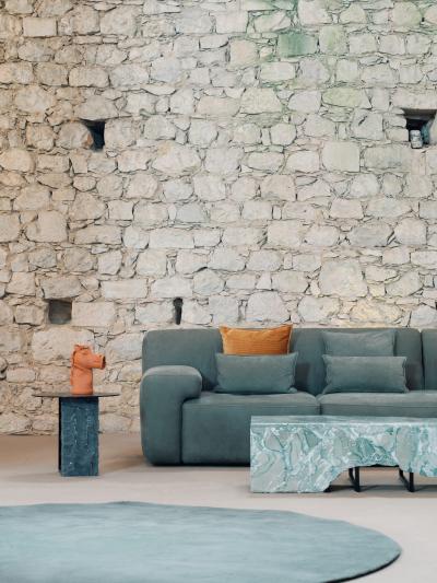  Greenapple Modern Aire Side Table Nero Marquina Marble Handmade in Portugal by Greenapple