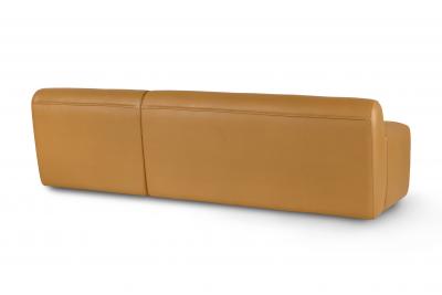  Greenapple Modern Almourol Sofa Camel Italian Leather Handmade in Portugal by Greenapple