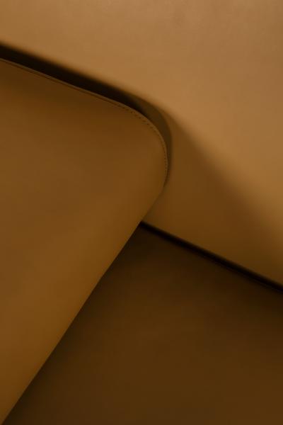  Greenapple Modern Almourol Sofa Camel Italian Leather Handmade in Portugal by Greenapple