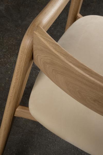  Greenapple Modern Anjos Dining Chairs Leather Oak Root Handmade in Portugal by Greenapple