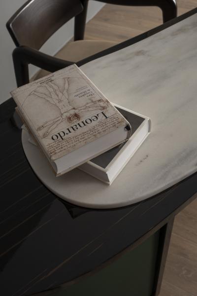  Greenapple Modern Arco da Augusta Console Calacatta Marble Handmade Portugal Greenapple