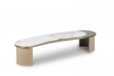 Greenapple Modern Armona Coffee Table Calacatta Marble Brass Handmade Portugal Greenapple