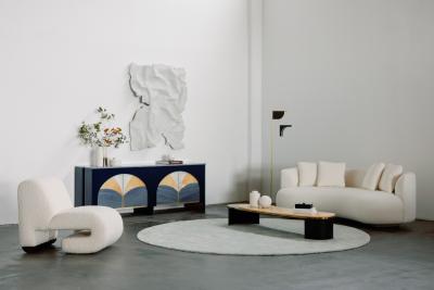 Greenapple Modern Armona Coffee Table Onyx Brass Handmade in Portugal by Greenapple