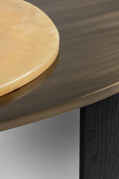 Greenapple Modern Armona Coffee Table Onyx Brass Handmade in Portugal by Greenapple