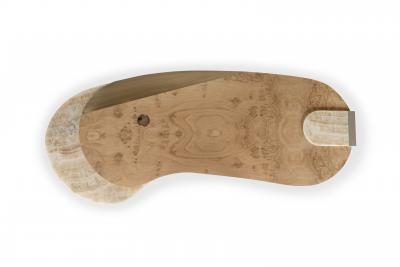  Greenapple Modern Armona Desk Oak Root and Onyx Handmade in Portugal by Greenapple