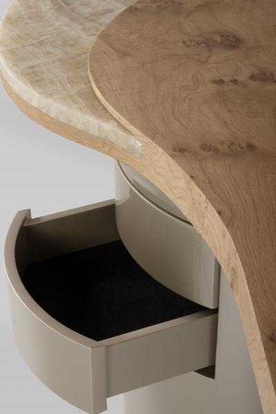  Greenapple Modern Armona Desk Oak Root and Onyx Handmade in Portugal by Greenapple