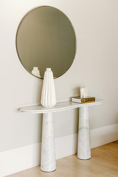  Greenapple Modern Avelar Wall Mirror Black Brass Handmade in Portugal by Greenapple
