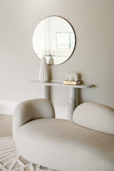  Greenapple Modern Avelar Wall Mirror Black Brass Handmade in Portugal by Greenapple