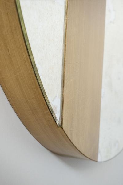  Greenapple Modern Avignon Aged Wall Mirror Gold Leaf Handmade in Portugal by Greenapple
