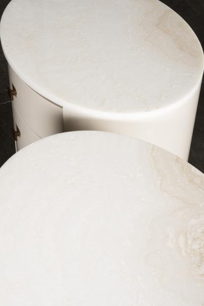  Greenapple Modern Bend Nightstand Bedside Table Onyx Brass Handmade Portugal by Greenapple