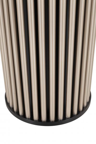  Greenapple Modern Black Flute Pedestal Sculpture Column Handmade in Portugal by Greenapple