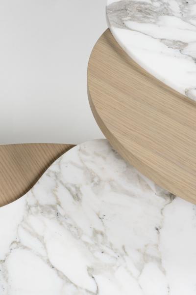  Greenapple Modern Bordeira Nesting Coffee Tables Marble Handmade in Portugal by Greenapple