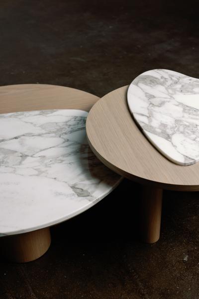  Greenapple Modern Bordeira Nesting Coffee Tables Marble Handmade in Portugal by Greenapple
