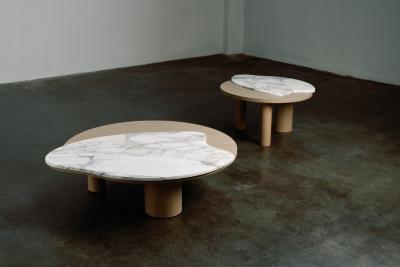  Greenapple Modern Bordeira Nesting Coffee Tables Marble Handmade in Portugal by Greenapple