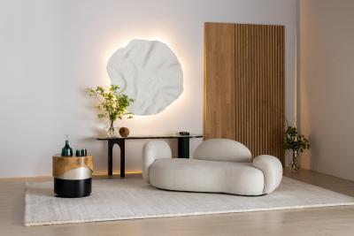  Greenapple Modern Chiado Console Table Marble Leather Handmade in Portugal by Greenapple