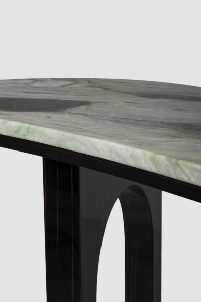  Greenapple Modern Chiado Console Table Marble Leather Handmade in Portugal by Greenapple