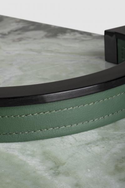  Greenapple Modern Chiado Console Table Marble Leather Handmade in Portugal by Greenapple