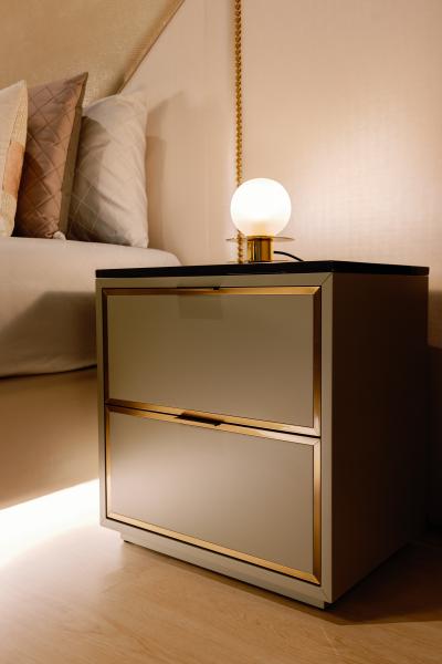  Greenapple Modern Coupe Nightstands Sahara Noir Marble Handmade in Portugal by Greenapple