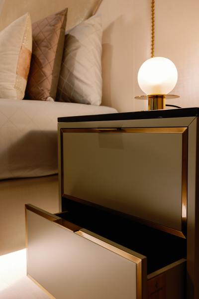  Greenapple Modern Coupe Nightstands Sahara Noir Marble Handmade in Portugal by Greenapple