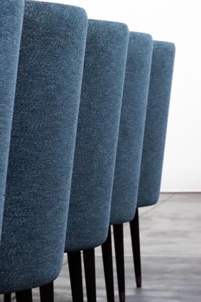  Greenapple Modern De Castro Dining Chair Blue Beige Woven Handmade Portugal by Greenapple