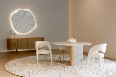  Greenapple Modern Ferreirinha Round Dining Table Marble Handmade in Portugal by Greenapple