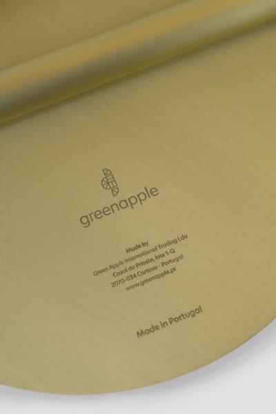  Greenapple Modern Flute Wall Mirror Brushed Brass Handmade in Portugal by Greenapple