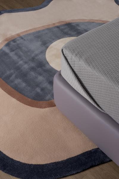  Greenapple Modern Free Hand US King Size Bed Purple Leather Handmade in Portugal Greenapple