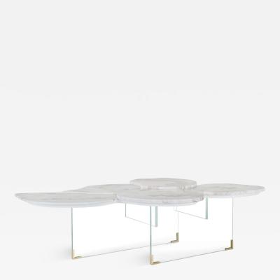  Greenapple Modern Infinity Coffee Table Calacatta Marble Handmade Portugal by Greenapple