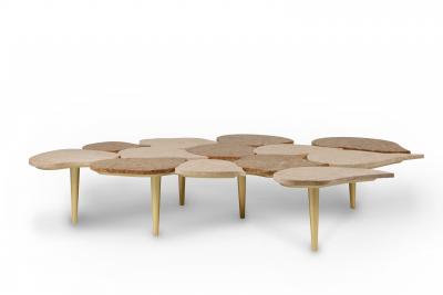 Greenapple Modern Infinity Coffee Table Rosa Marble Handmade in Portugal by Greenapple