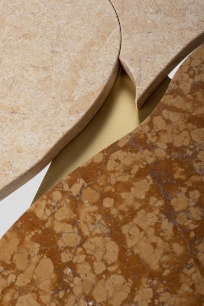 Greenapple Modern Infinity Coffee Table Rosa Marble Handmade in Portugal by Greenapple