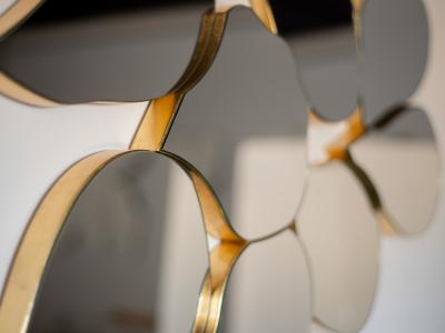  Greenapple Modern Infinity Wall Mirror Gold Leaf Handmade in Portugal by Greenapple