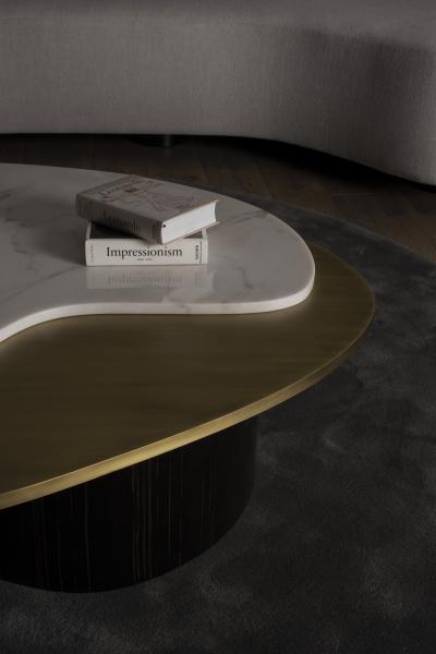 Greenapple Modern Landscape Coffee Table Calacatta Marble Handmade in Portugal Greenapple