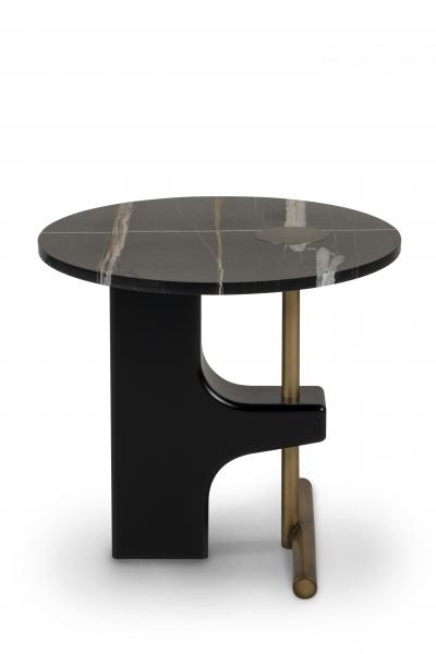 Greenapple Modern M Coffee Table Sahara Noir Marble Handmade in Portugal by Greenapple