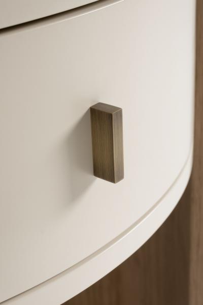  Greenapple Modern Mageru Nightstand Oak Brass Beige Leather Handmade Portugal Greenapple