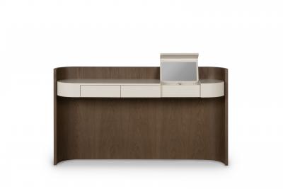 Greenapple Modern Mageru Vanity Table Oak Beige Leather Handmade in Portugal by Greenapple