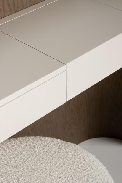 Greenapple Modern Mageru Vanity Table Oak Beige Leather Handmade in Portugal by Greenapple