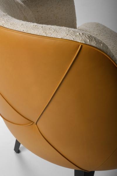  Greenapple Modern Margot Dining Chair Camel Leather Handmade in Portugal by Greenapple