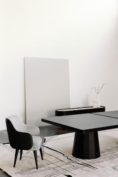  Greenapple Modern Margot Dining Chairs Black Leather Handmade in Portugal by Greenapple