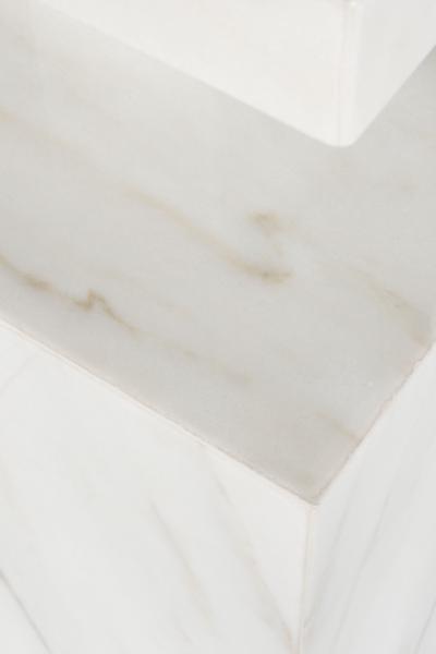  Greenapple Modern Monique Pedestal Sculpture Calacatta Marble Handmade Portugal Greenapple